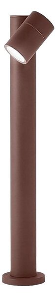 Lampioncino spot orientabile esterno ip65 perenz pull 8324 e gu10 led 220v metallo alluminio vetro corten opaco - Perenz