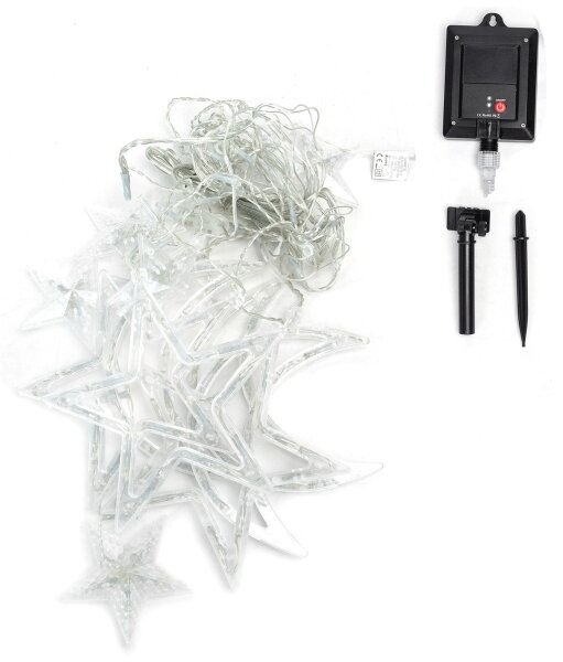 Aigostar - Catena luminosa solare a LED RGBY, 120 LED, 8 funzioni, 3 x 0,6 m, 500 mAh, IP65