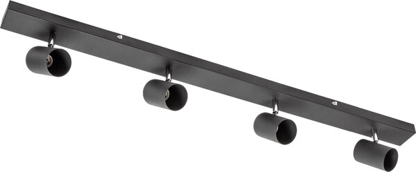 GTV - Lampada da soffitto VENETO | illuminazione moderna per uffici, appartamenti e stanze | Lampade da soffitto Lampade da soffitto | 4 x GU10 | Rotonda | Nera