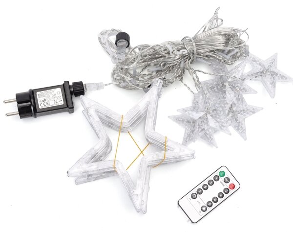 Aigostar - Catena luminosa natalizia LED da esterno 120xLED/6W/230V/8 funzioni 3x0,6m IP44 bianco caldo+telecomando
