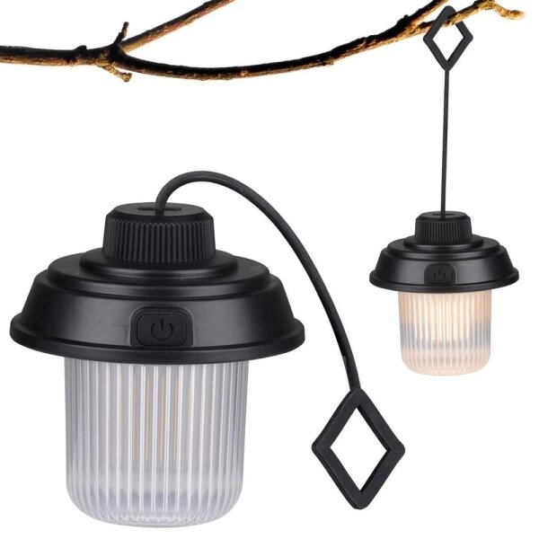 Grundig - Lanterna da campeggio LED/3xAA 3000/4500/6000K IP44 nera