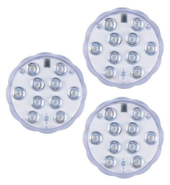 Grundig - Set 3x lampade LED RGBW dimmerabili LED/3W/3xAAA IP65 + telecomando