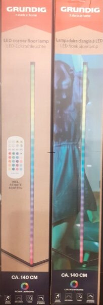 Grundig - LED RGBW Lampada da terra dimmerabile LED/6W/230V + telecomando