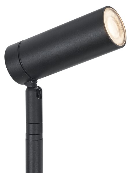 Faretto a picchetto nero 40cm incl. LED regolabile IP65 incl. cavo e spina - Carl