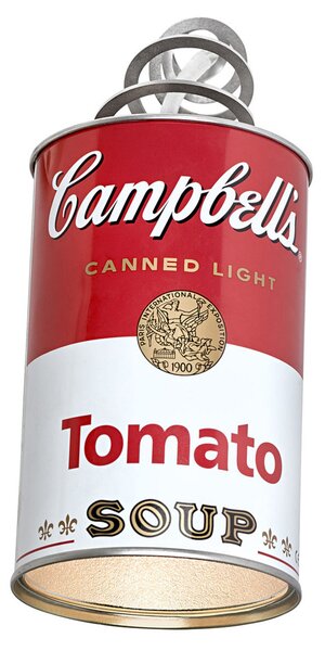 Applique da parete Ingo Maurer, Canned Light, Rosso, Soggiorno, Metallo, Design