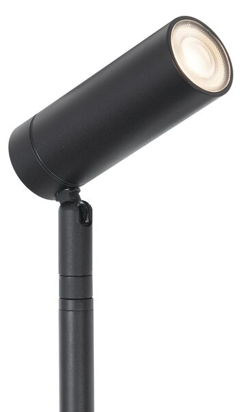 Faretto nero 80cm incl. LED orientabile IP65 incl. cavo e spina - Carl