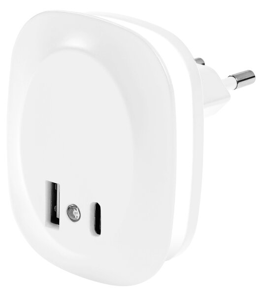 Osram- Lampada da notte LED da spina con sensore e USB LUNETTA LED/12,5W/230V