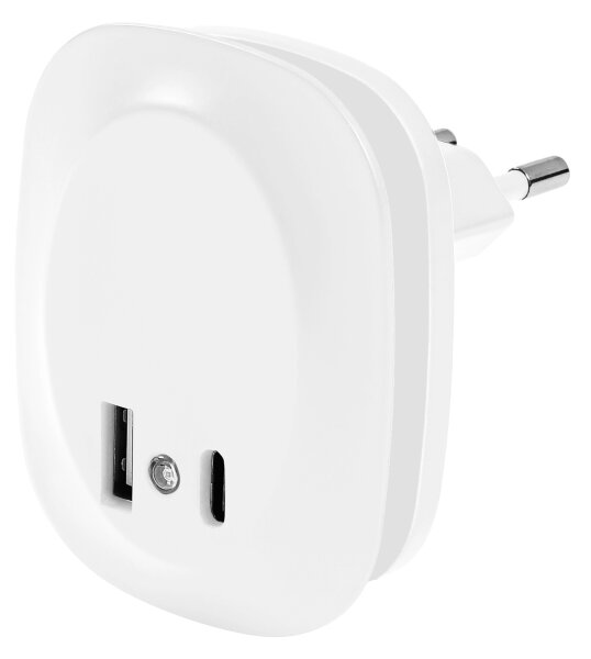 Osram- Lampada da notte LED da spina con sensore e USB LUNETTA LED/12,5W/230V