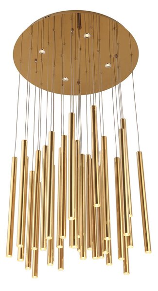 Lampadario a LED ORGANIC dorato 45 W, bianco caldo, 2200 lm, metallo, dimensioni: 180 x 20 x 20 cm, IP20, Maxlight
