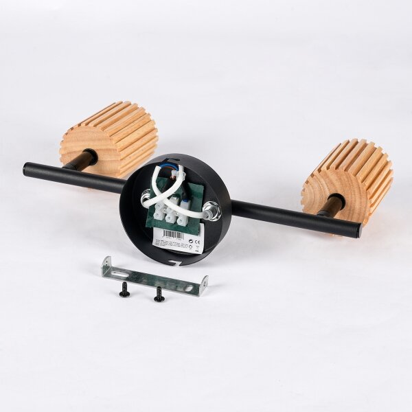 Brilagi - Faretto MODERN WOOD 2xGU10/8W/230V legno/nero