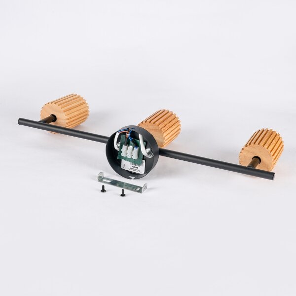 Brilagi - Faretto MODERN WOOD 3xGU10/8W/230V legno/nero