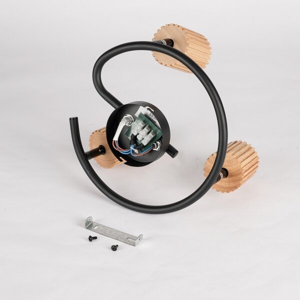 Brilagi - Faretto MODERN WOOD 3xGU10/8W/230V legno/nero