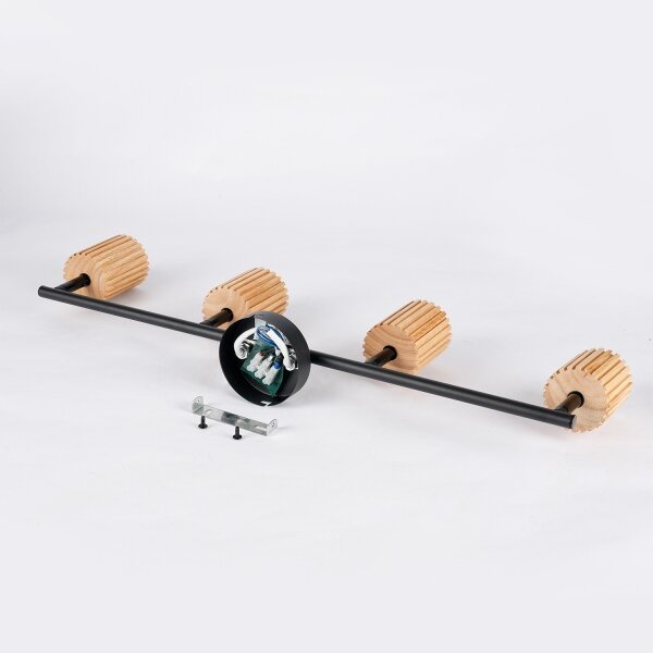Brilagi - Faretto MODERN WOOD 4xGU10/8W/230V legno/nero