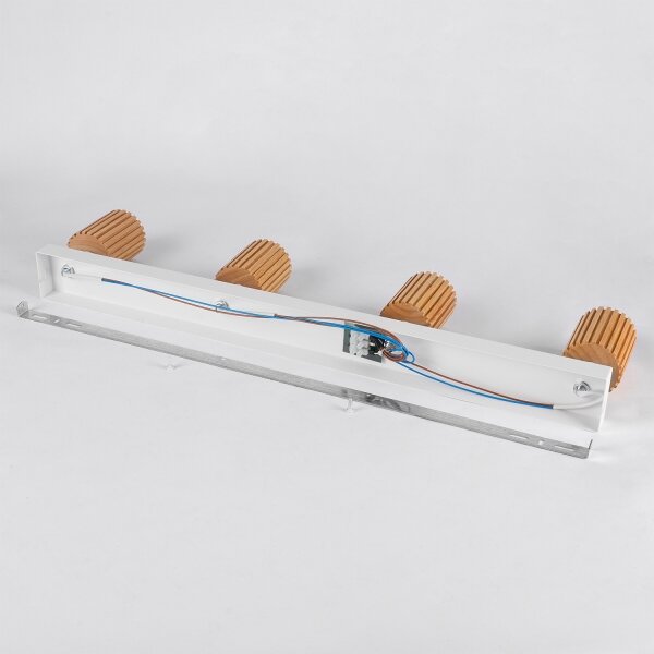 Brilagi - Faretto MODERN WOOD 4xGU10/8W/230V legno/bianco