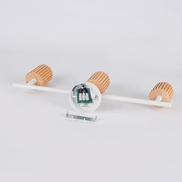 Brilagi - Faretto MODERN WOOD 3xGU10/8W/230V legno/bianco
