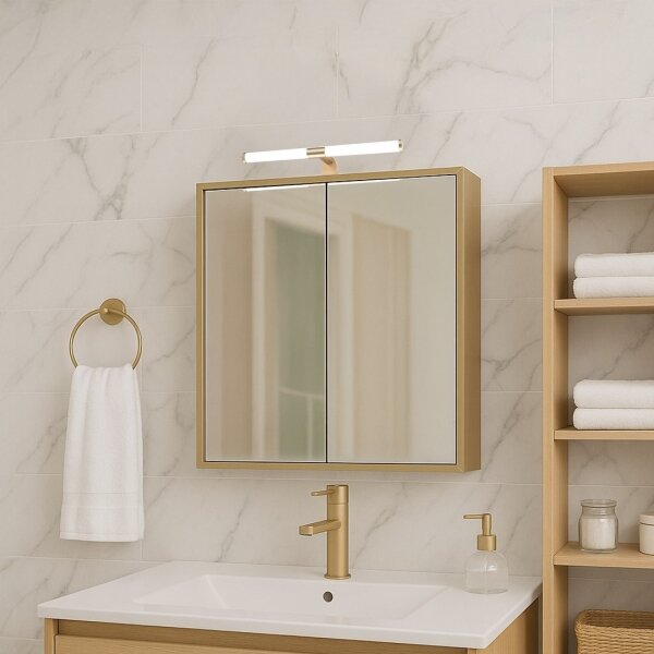 Lampada LED 2 in 1 per specchio da bagno APA LED/6W/230V 40 cm IP44 dorata