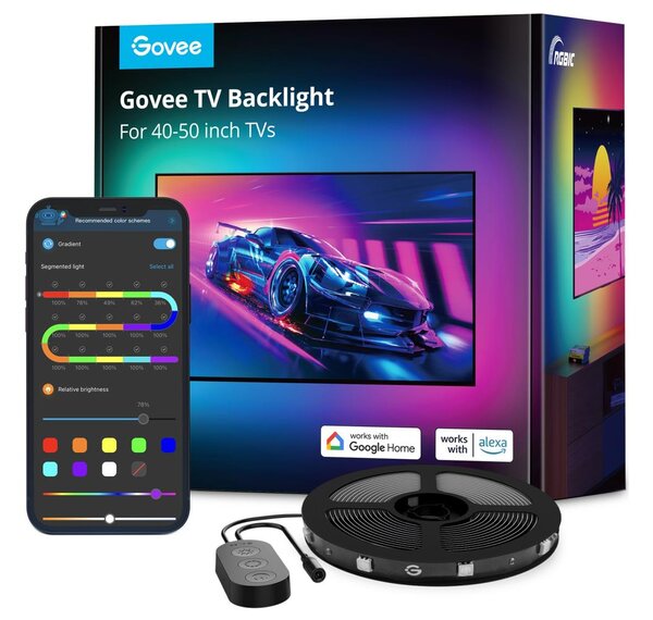 Govee - Retroilluminazione SMART LED per TV 40-50" RGBIC Wi-Fi