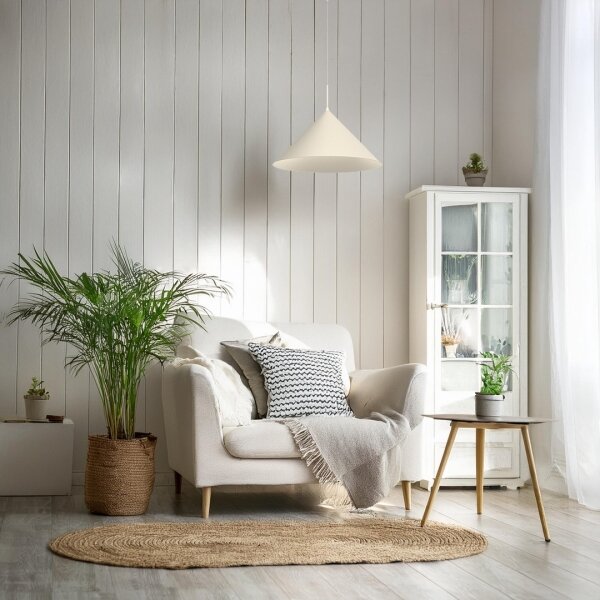 Lampadario a sospensione con cavo CAPITAL 1xGX53/15W/230V diametro 46 cm colore crema