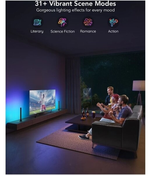 Govee - Pannello LED SMART RGBIC 38 cm per TV 43-75" - 2 pezzi Wi-Fi