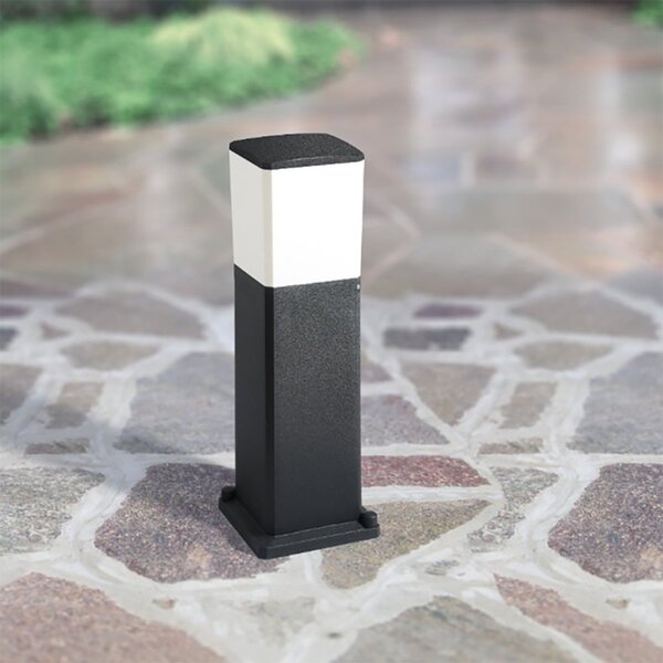 Lampioncino esterno top light como pa50 nero e27 led resina - Top Light