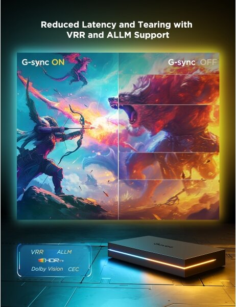 Govee - AI Sync Box Kit 2 Smart kit di illuminazione per PC 27-34" + pannelli LED Wi-Fi