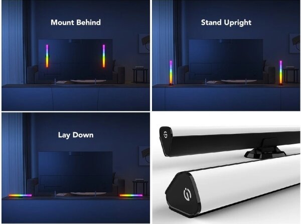 Govee - Pannello LED SMART RGBIC 38 cm per TV 43-75" - 2 pezzi Wi-Fi