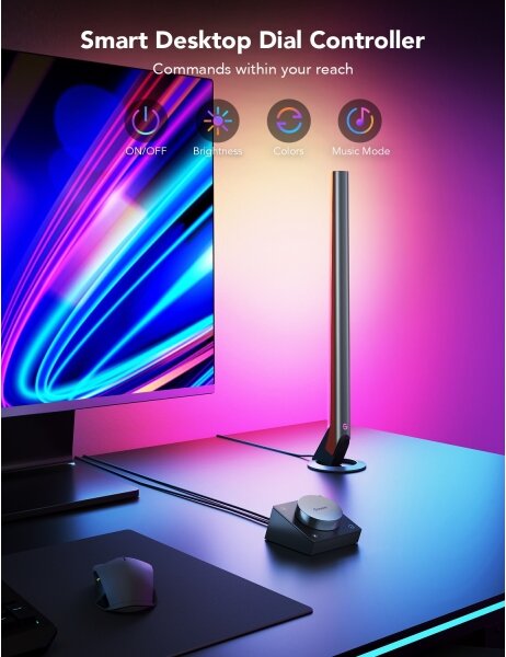 Govee - Smart Gaming WiFi Pannelli LED + Smart Dual controller Bianco Wi-Fi
