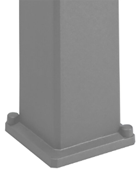 Lampioncino esterno top light como pa50 grigio e27 led resina - Top Light