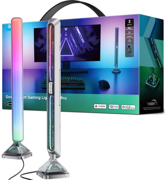 Govee - Pannelli luminosi Smart RGBIC Gaming Pro compatibili con Matter e Wi-Fi