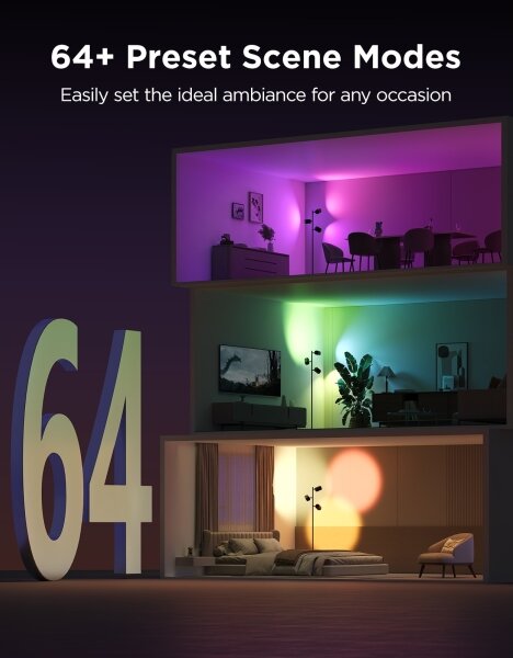 Govee - Lampada da terra dimmerabile LED RGBICWW TREE MATTER LED/48W/230V Wi-Fi