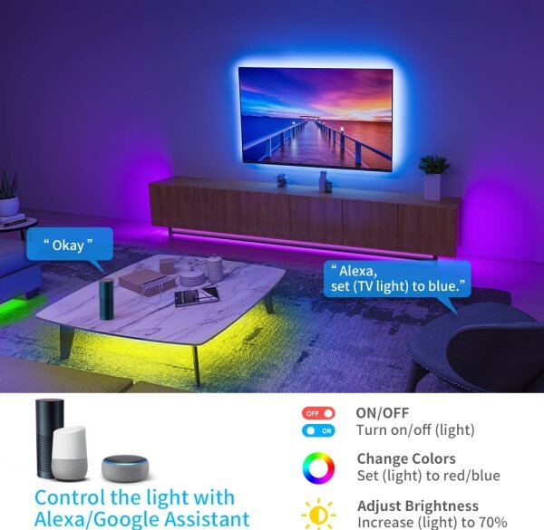 Govee - Striscia LED RGB dimmerabile SMART LED/36W/24V 10m Wi-Fi
