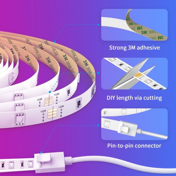 Govee - Striscia LED RGB dimmerabile SMART LED/36W/24V 10m Wi-Fi
