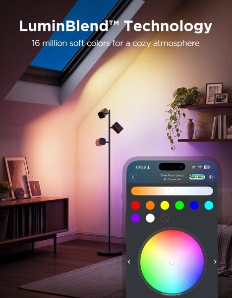 Govee - Lampada da terra dimmerabile LED RGBICWW TREE MATTER LED/48W/230V Wi-Fi