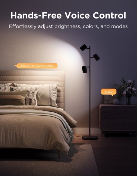 Govee - Lampada da terra dimmerabile LED RGBICWW TREE MATTER LED/48W/230V Wi-Fi