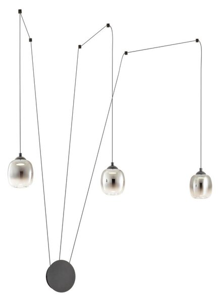 Redo 01-3485 -LED Lampada da parete dimmerabile KHADI 3xLED/5,5W/230V nero/fumé