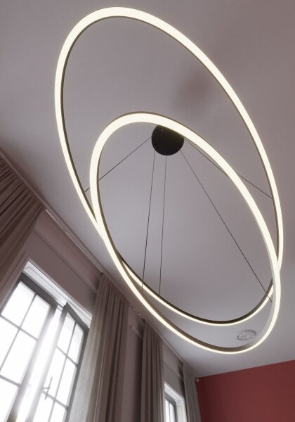 Redo 01-3343 - Lampadario sospeso dimmerabile a cavo LEO LED/115W/230V nero