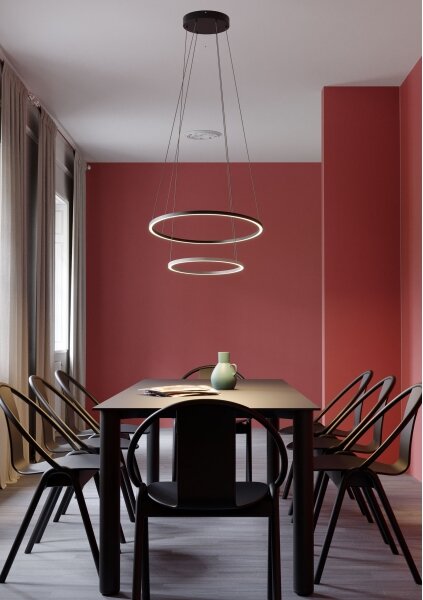 Redo 01-3343 - Lampadario sospeso dimmerabile a cavo LEO LED/115W/230V nero