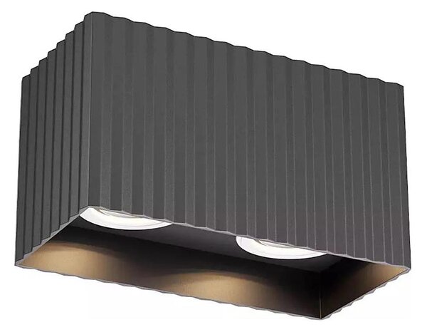 Redo 01-3412 - Faretto DELPHI 2xGU10/7W/230V 16,1x8,1 cm nero
