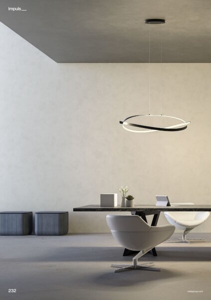 Redo 01-3617 - Lampada a sospensione dimmerabile su cavo IMPULS LED/38W/230V nera