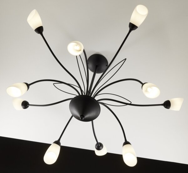 Jupiter 2056 - Lampadario a stelo GLORIOSA 10xG9/14W/230V nero