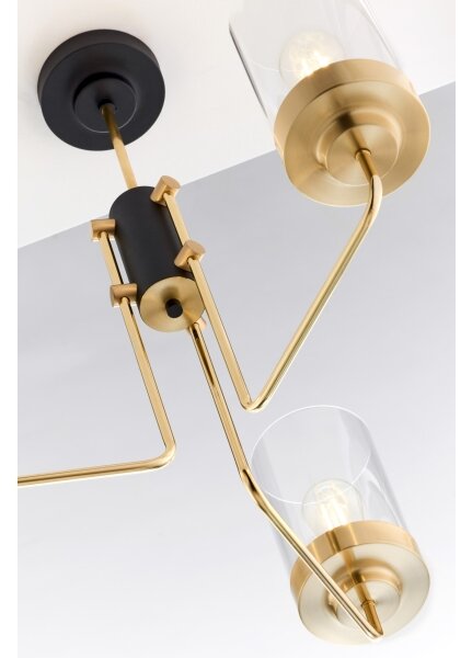 Jupiter 2087 - Lampadario a stelo RAMIREZ 3xE27/15W/230V dorato/nero