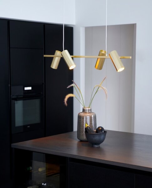 Nordlux - Lampadario a sospensione su cavo ALANIS 4xGU10/15W/230V ottone