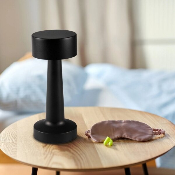 Lampada da tavolo a LED dimmerabile a sfioramento SIMPLY LED/5V 800 mAh nera