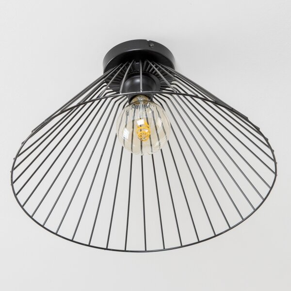 Brilagi - Plafoniera LED CERIA WIRE 1xE27/40W/230V diam. 45 cm nera