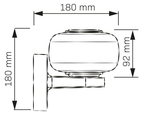 Lampada da parete per esterni LED MALAGA LED/12W/230V IP44 nera