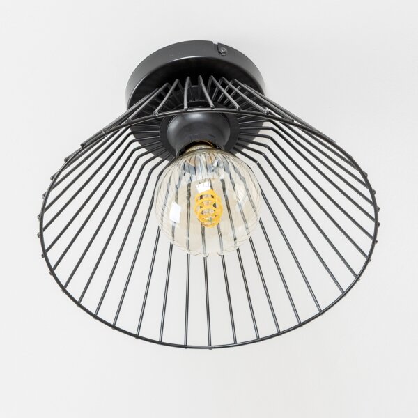 Brilagi - Plafoniera LED CERIA WIRE 1xE27/40W/230V, diam. 21 cm, nera