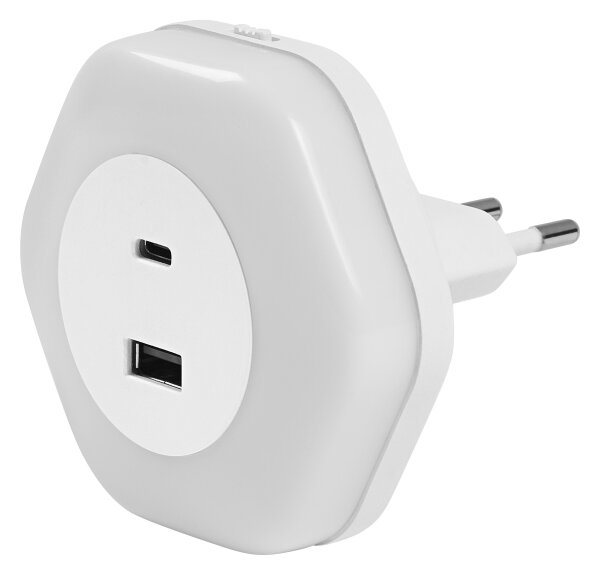 Osram - Lampada orientativa a LED da presa con USB LUNETTA LED/15W/230V