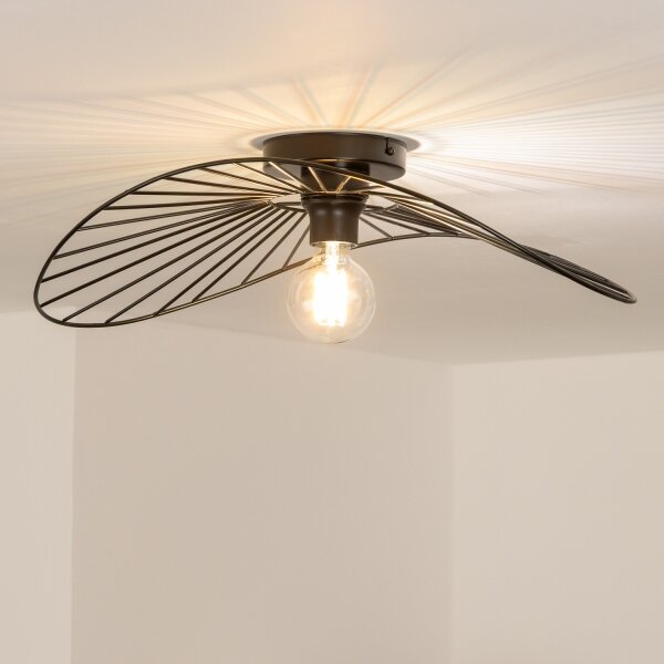 Brilagi - Lampadario LED a montaggio superficiale CERIA WIRE 1xE27/40W/230V 40x56 cm nero