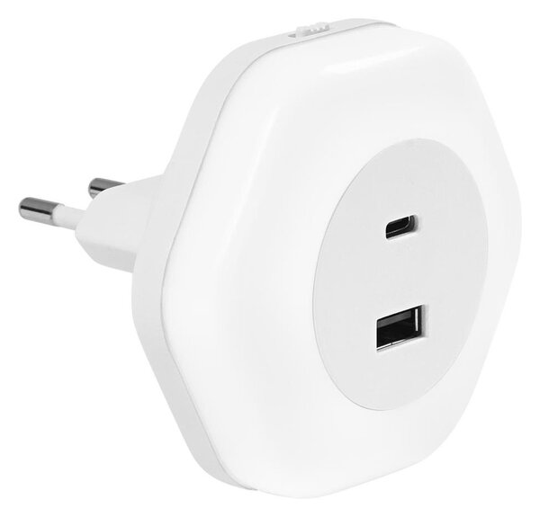 Osram - Lampada orientativa a LED da presa con USB LUNETTA LED/15W/230V