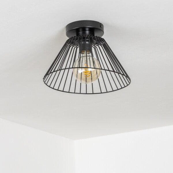 Brilagi - Plafoniera LED CERIA WIRE 1xE27/40W/230V, diam. 21 cm, nera